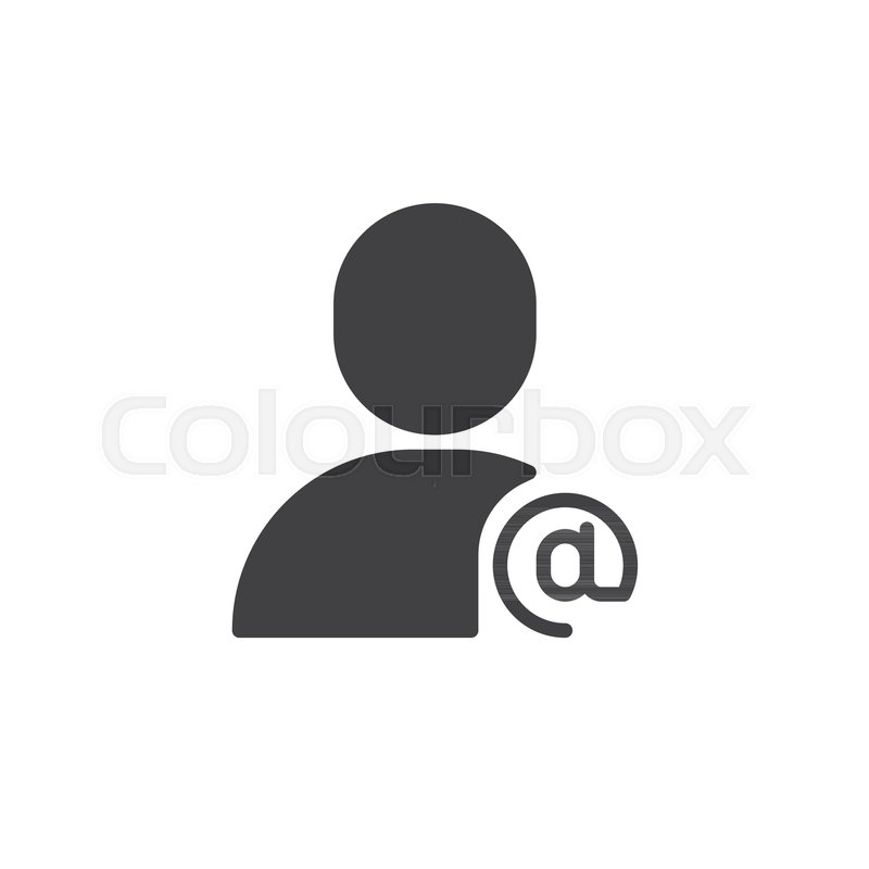 800x800 Email User Icon Vector, Filled Flat Stock Vector Colourbox