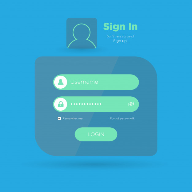 626x626 Flat Login User Interface Vector Premium Download
