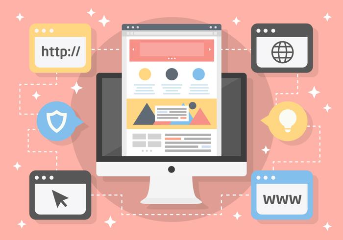 700x490 Free Flat Web User Interface Vector Background