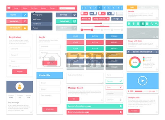 550x400 Ui Button Designs, Elements Kits Collection