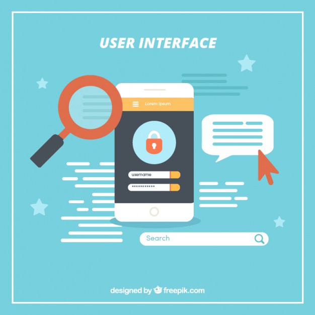 626x626 User Interface In Flat Design Vector Free Download