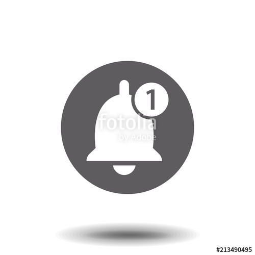 500x500 Notification Icon Vector, Material Design, Social Media Element