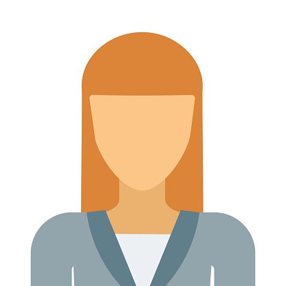 416x416 Flat Vector Avatar Face Character Person Portrait User Icon Stock