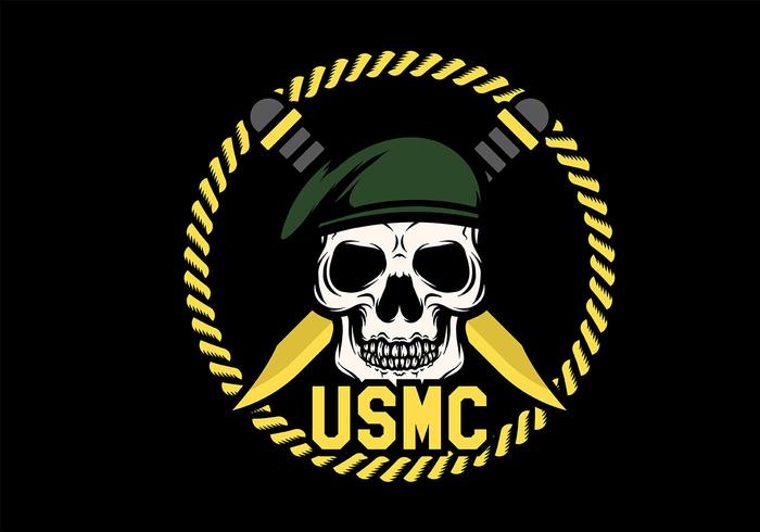 700x490 Usmc Skull Mascots Vector