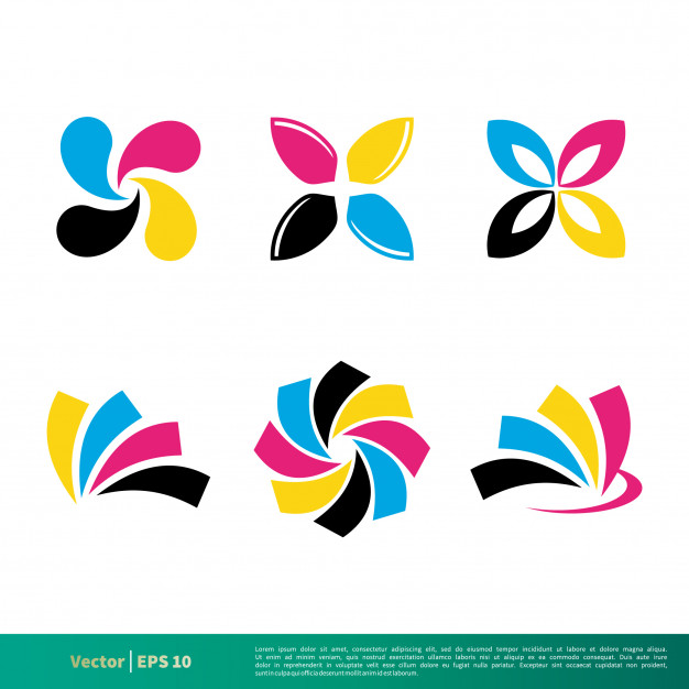 Cmyk Color Set Logo Vector Template Vector Premium Download 626x626 Cmyk Color Set Logo Vector Template Vector Premium Download