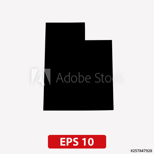 500x500 Map Of Utah Vector