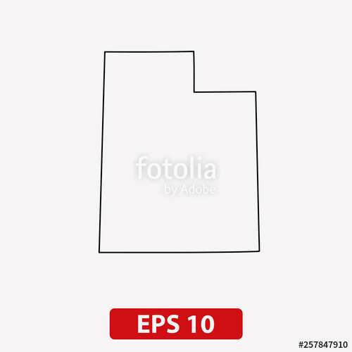 500x500 Map Of Utah Vector Stock Image And Royalty Free Vector