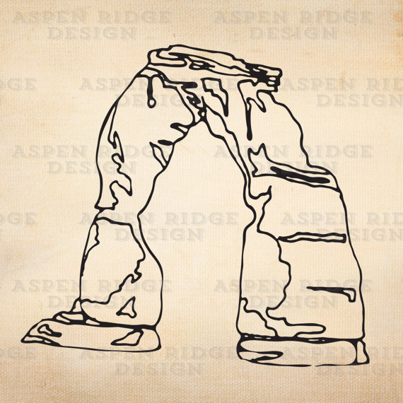 570x570 Delicate Arch Moab Utah, Vector Clip Art, Arches National Park