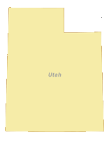 156x202 Free Digital Utah Outline Blank Map