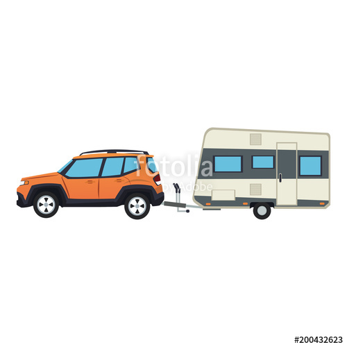 Suv Truck Towing Trailer Vector Illustration Graphic Design Stock 500x500 Suv Truck Towing Trailer Vector Illustration Graphic Design Stock