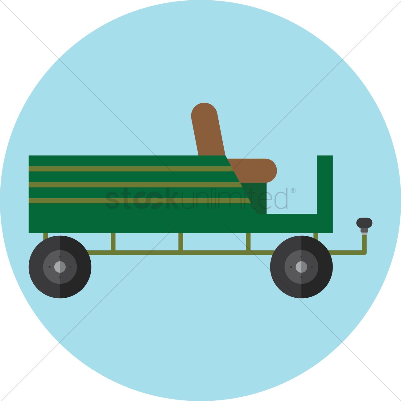 Car Garden Lawn Utility Trailer Vector Image 1300x1300 Car Garden Lawn Utility Trailer Vector Image