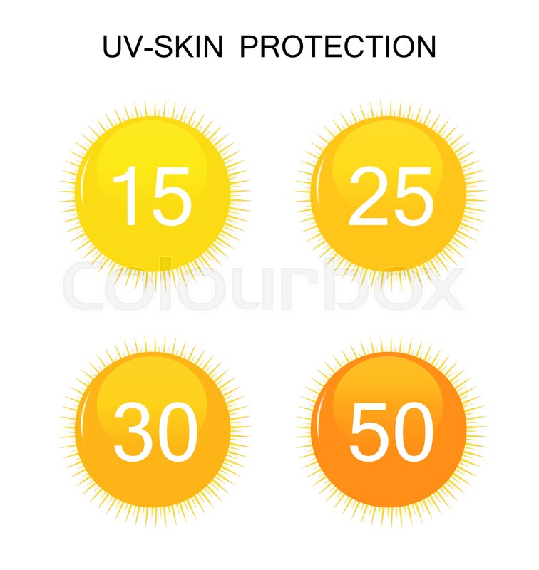 756x800 Uv Protection Sun Sign Icon Collection Stock Vector Colourbox