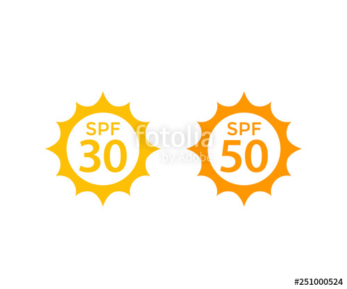 500x417 Spf Sun, Uv Protection, Vector Stock Image And Royalty