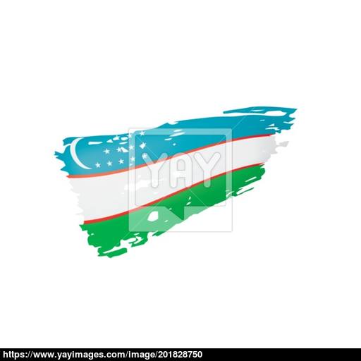 512x512 Uzbekistan Flag, Vector Illustration On A White Background Vector