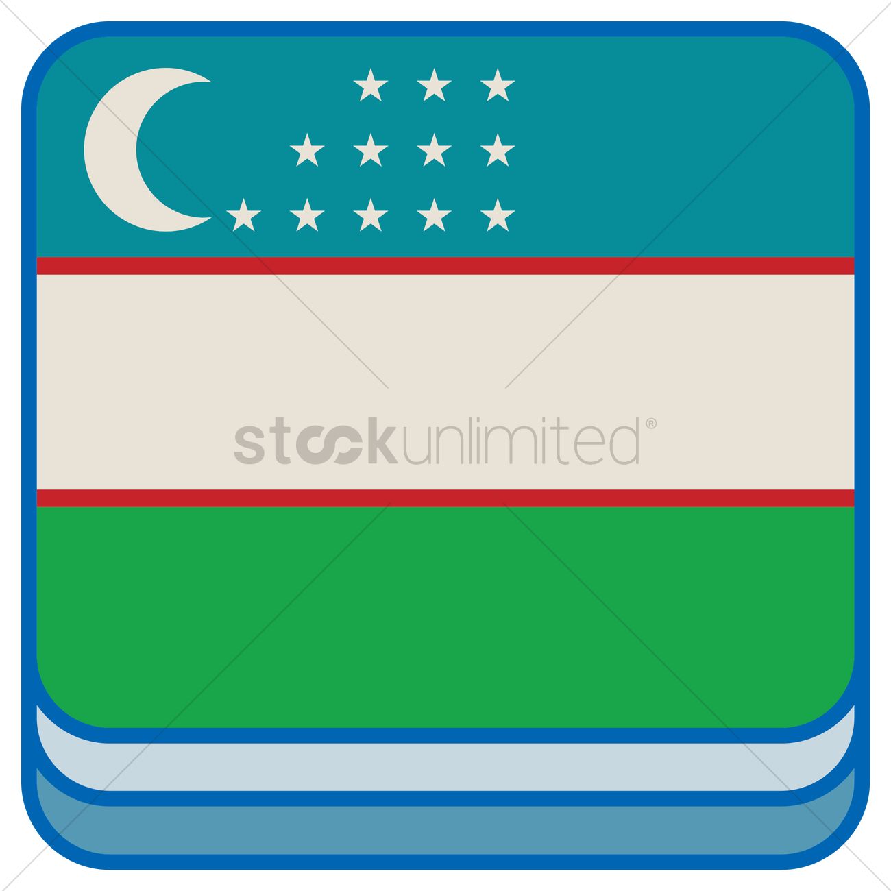 1300x1300 Uzbekistan Flag Vector Image