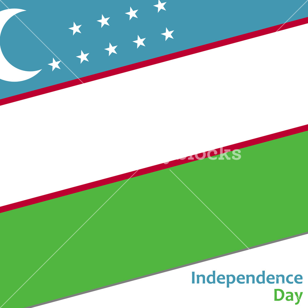 1000x1000 Uzbekistan Independence Day With Flag Vector Illustration For Web