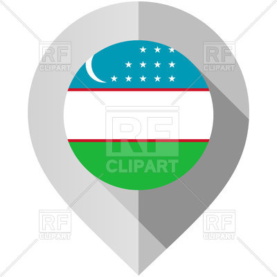 400x400 Map Pin With Uzbekistan Flag Vector Image Of Flags Ribbons