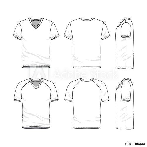 V Neck Shirt Template Vector at Vectorified.com | Collection of V Neck ...