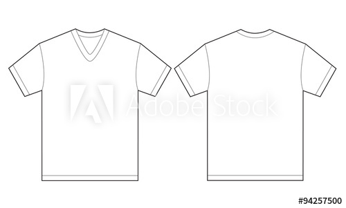 V Neck Shirt Template Vector at Vectorified.com | Collection of V Neck ...