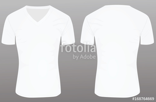 500x327 White V Neck T Shirt Template Vector Illustration Stock Image