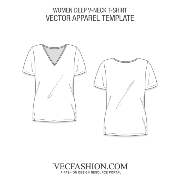 600x600 Women Deep V Neck T Shirt