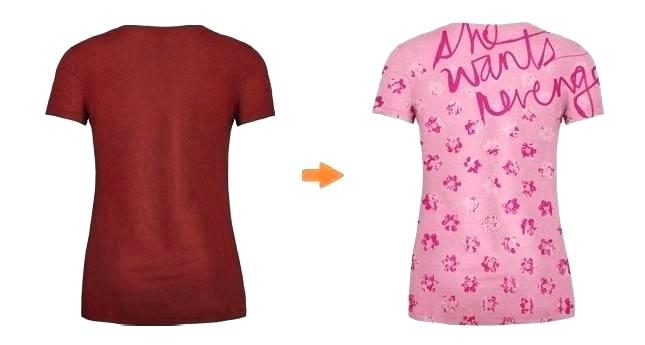 645x345 Button Pink T Shirt Template V Neck Front And Back Side Views