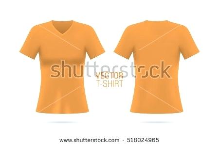 V Neck T Shirt Vector Template Short Sleeve Orange White Model 450x301 V Neck T Shirt Vector Template Short Sleeve Orange White Model