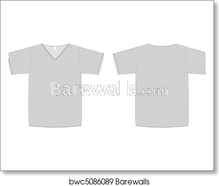 V Neck T Shirt Vector Illustration, Art Print Barewalls Posters 435x370 V Neck T Shirt Vector Illustration, Art Print Barewalls Posters