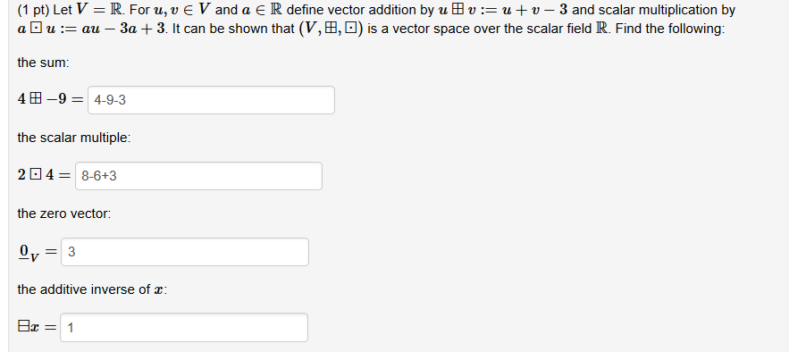 883x394 Solved Let V=r For U,vv And Ar Define Vector Addition