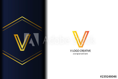 500x334 Alphabet V Logo Letter With Gradient, Lowercase For Business