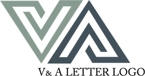 300x158 V A Letter Logo Vector