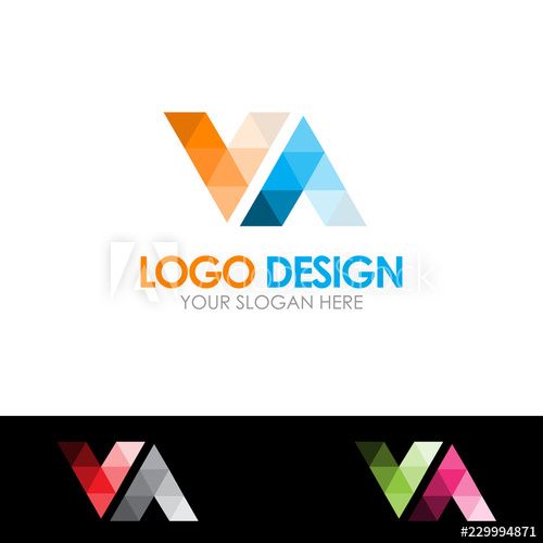 500x500 Va Letter Logo Design Vector Illustration