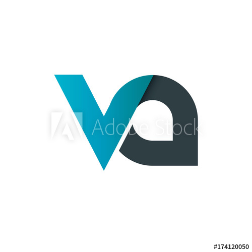 500x500 Initial Letter Va Linked Design Logo