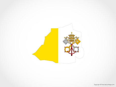 460x345 Vector Map Of Vatican City