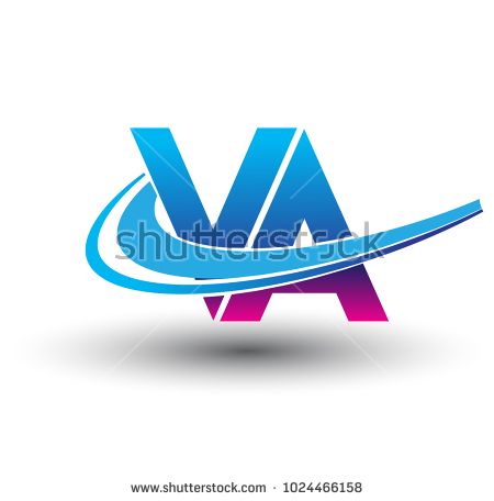 450x456 Initial Letter Va Logotype Company Name Colored Blue And Magenta