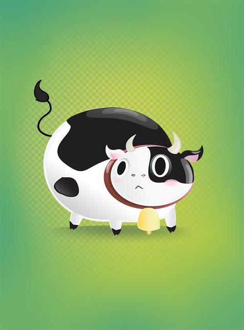 477x646 Vaca Vector Probando Illustrator Fernanda Frick