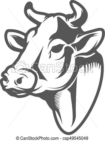 352x470 Cabeza, Elementos, Vaca, Signo Aislado, Emblema