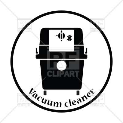 400x400 Thin Circle Design Icon Of Vacuum Cleaner Vector Image