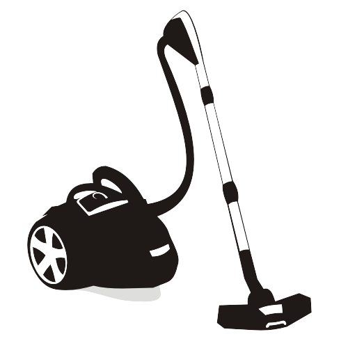 500x500 Free Vectors Silhouette Black White Vacuum Cleaner Free Vector