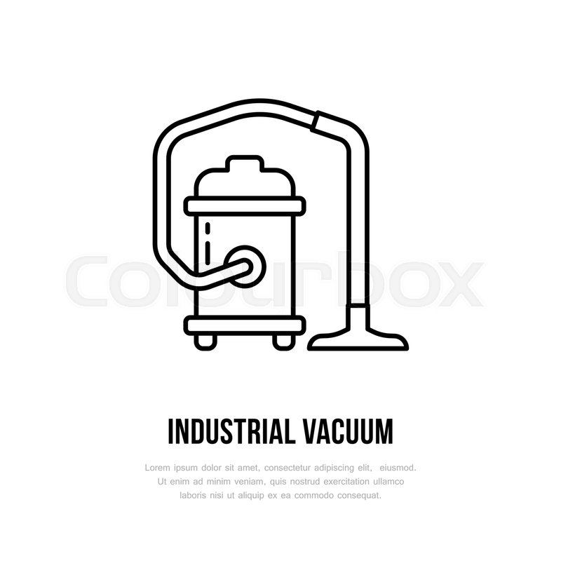 800x800 Industrial Vacuum Cleaner Flat Line Stock Vector Colourbox