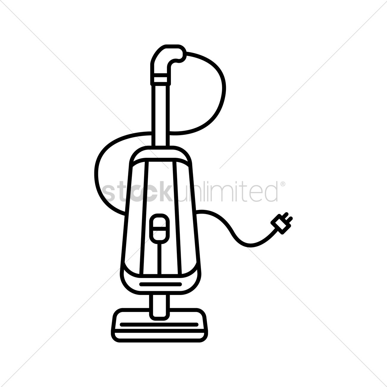 1300x1300 Upright Vacuum Cleaner Vector Image