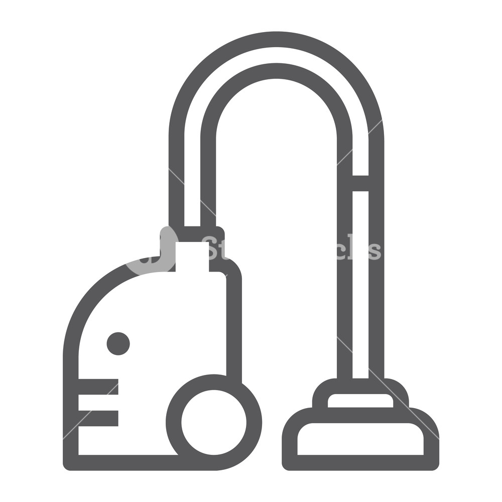 1000x1000 Vacuum Cleaner Line Icon, Household And Electric, Appliance Sign