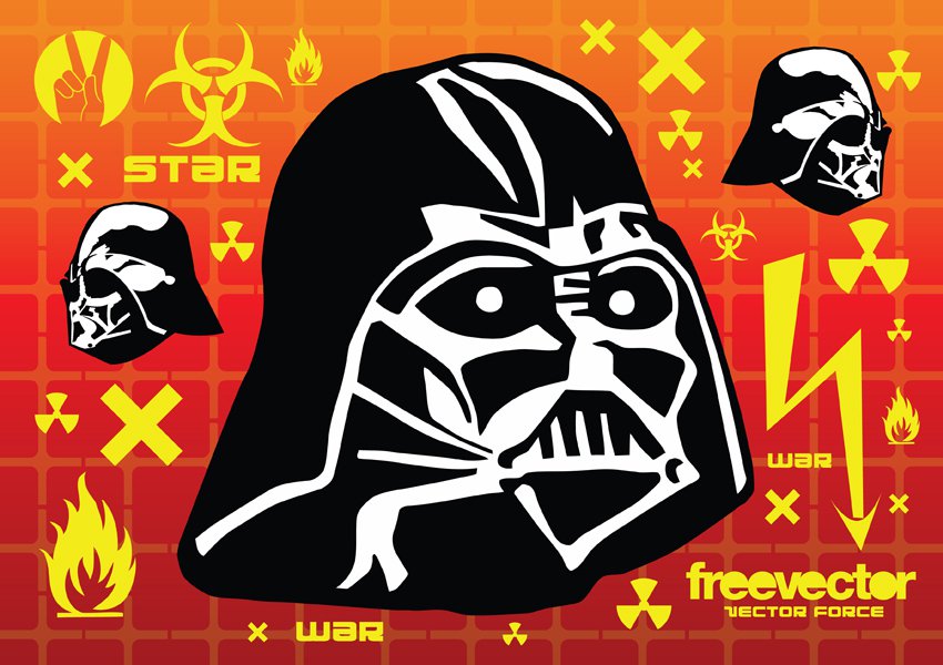 850x600 Darth Vader Vector Art Graphics