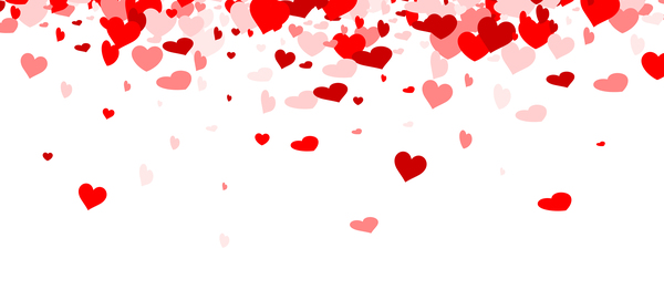 600x271 Hearts Fly Valentine Backgrounds Vectors Material Free Download