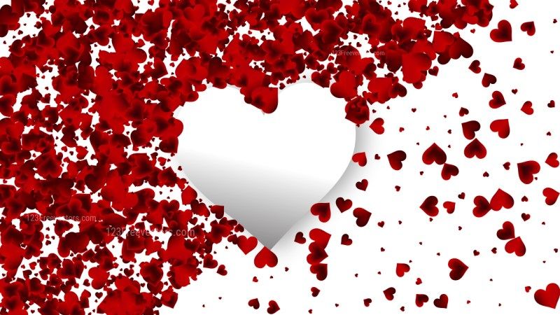 800x450 Red And White Valentines Background Heart Background