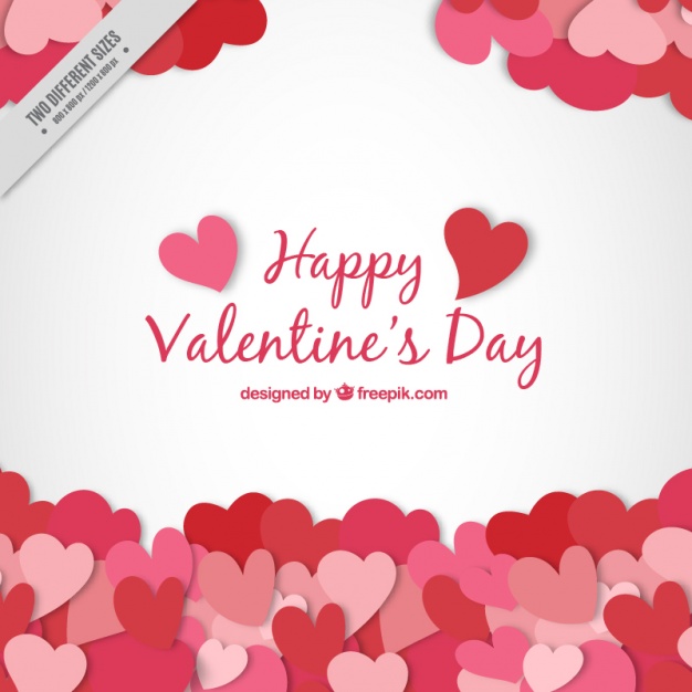 626x626 Valentine Background With Hearts Vector Free Download