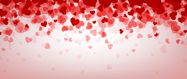 600x256 Hearts Fly Valentine Backgrounds Vectors Material Free Download