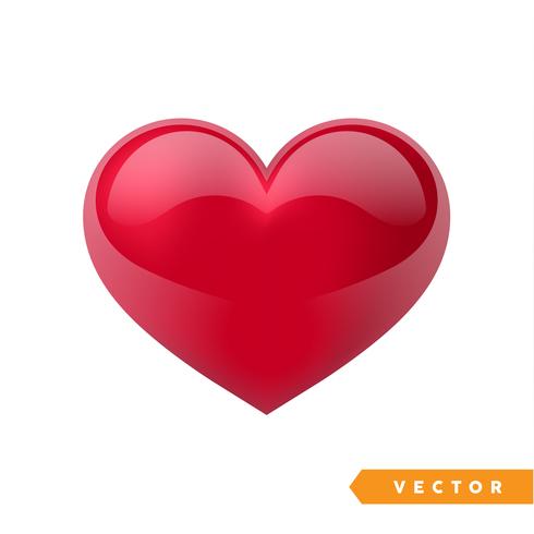 Realistic Red Valentine Heart Vector Illustration 490x490 Realistic Red Valentine Heart Vector Illustration