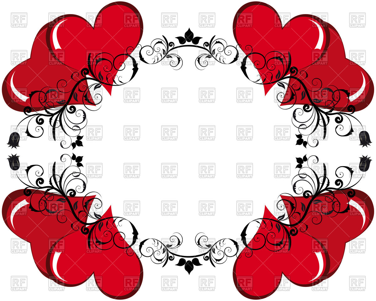 Valentine Day Frame With Hearts Vector Image Of Borders And Frames 1200x960 Valentine Day Frame With Hearts Vector Image Of Borders And Frames