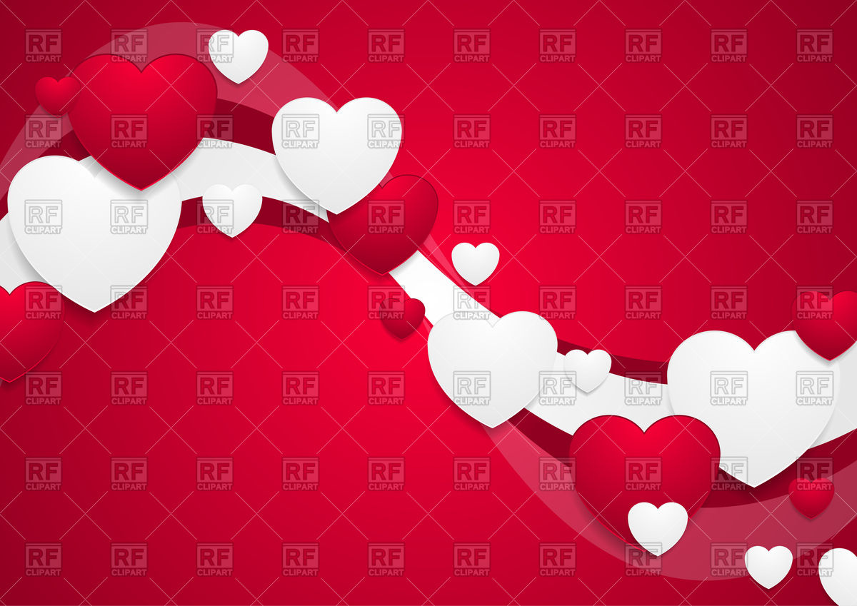 Wavy Red And White Valentine Day Background With Hearts Vector 1200x849 Wavy Red And White Valentine Day Background With Hearts Vector